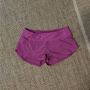 lululemon speed up purple shorts